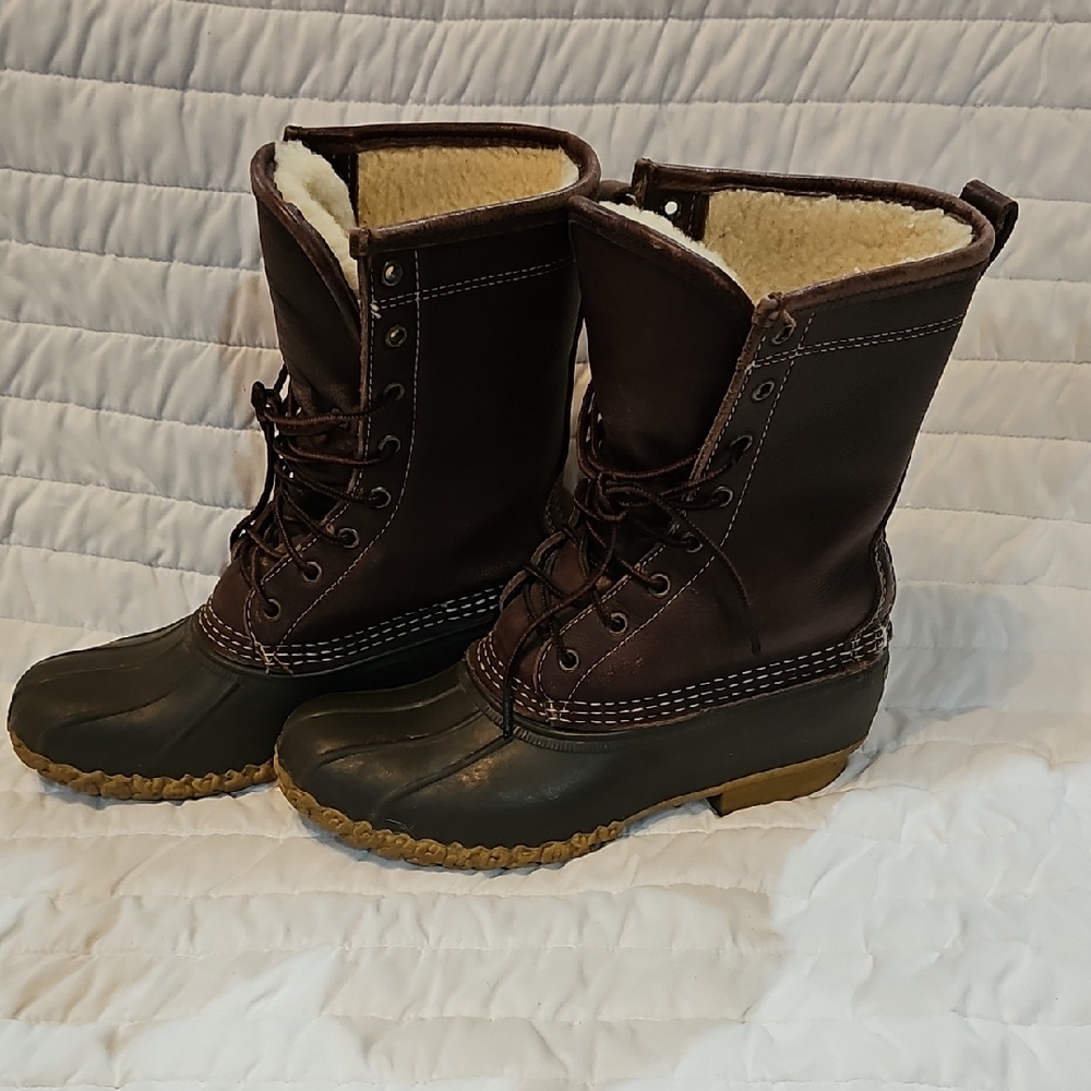 L.L. Bean Brown Fleece Lined Winter Boots